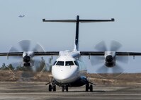 A C-146A taxis down the 919th Special Operations Wing flightline Jan. 28 at Duke Field, Fla. The 5th Special Operations Squadron began training reserve and active-duty Airmen in the aircraft in December. A new 919th SOW squadron dedicated to the Wolfhound will stand up in 2015. (U.S. Air Force photo/Tech. Sgt. Jasmin Taylor)