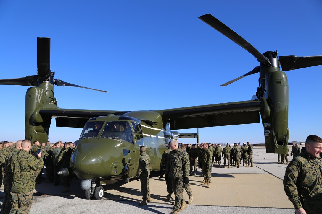 The V-22 Osprey is designed specifically for Marine Helicopter Squadron One (HMX-1)