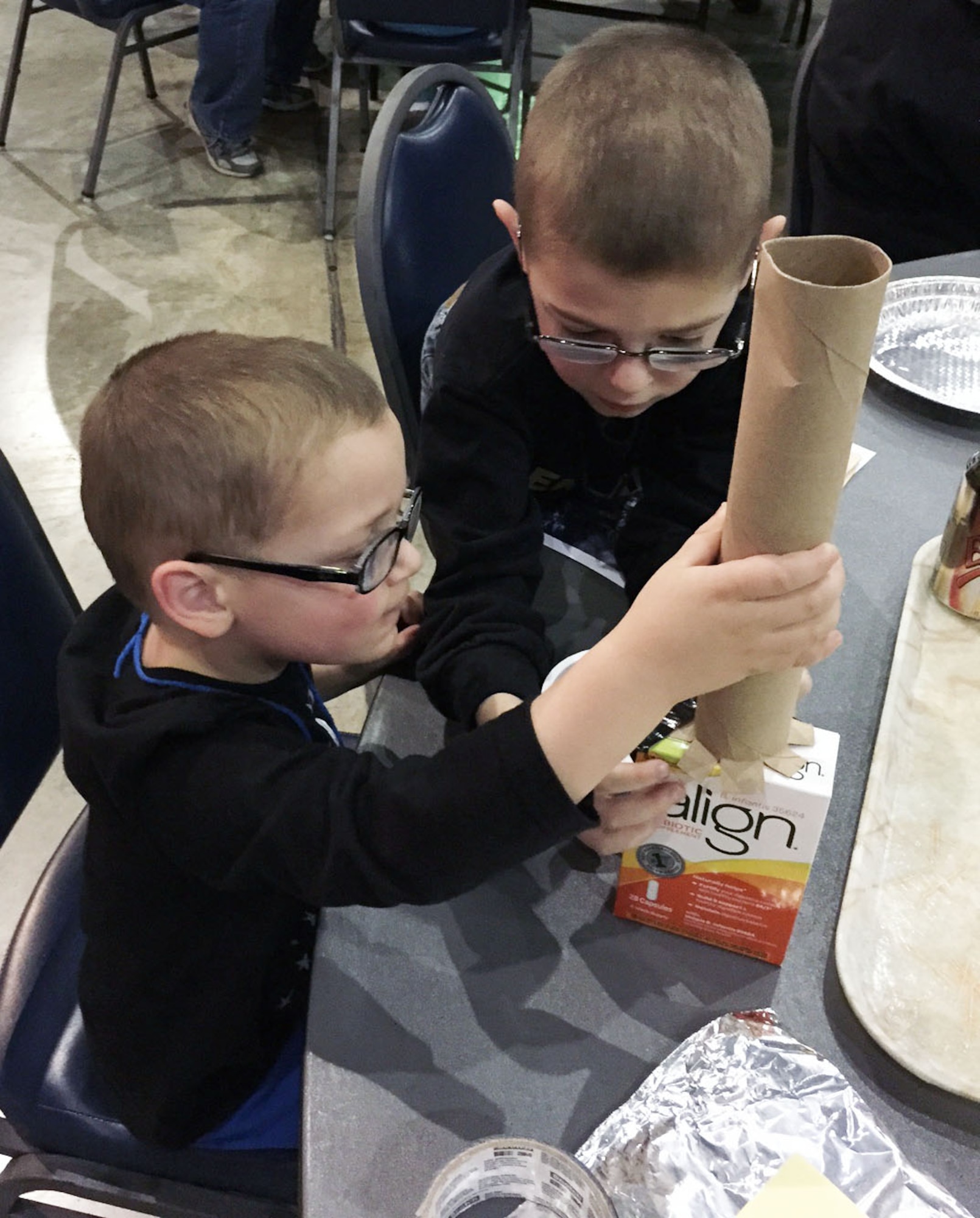 DAYTON, Ohio -- Children and adults of all ages enjoyed creating their own space stations during Family Day at the National Museum of the U.S. Air Force. (U.S. Air Force photo)