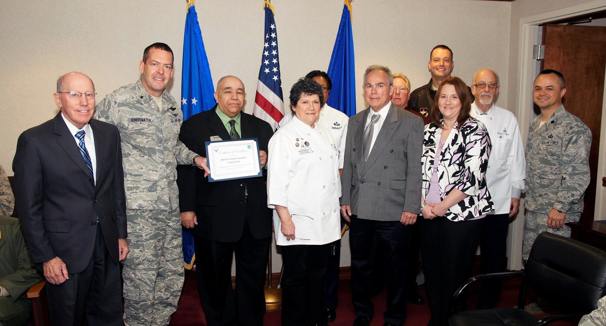 The 82nd Training Wing Force Support Squadron was awarded the Air Education and Training Command 2014 John L. Hennessy Award, Best Dining Facility at Sheppard Air Force Base, Texas. The 82 FSS is eligible to compete at the Air Force level which will be released March 2015.
