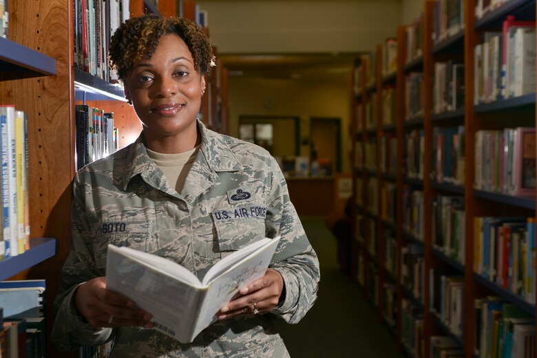 Senior Master Sgt. Daphne Soto, 92nd Air Refueling Wing Equal Opportunity director, is a 24-year Air Force veteran who spent 18 years of her career on the fast track until a diagnosis forced her to find balance between work, family and herself. Today, Soto dedicates her time help Airmen find balance and prepare them for life beyond the Air Force. (U.S. Air Force photo/Staff Sgt. Alexandre Montes)