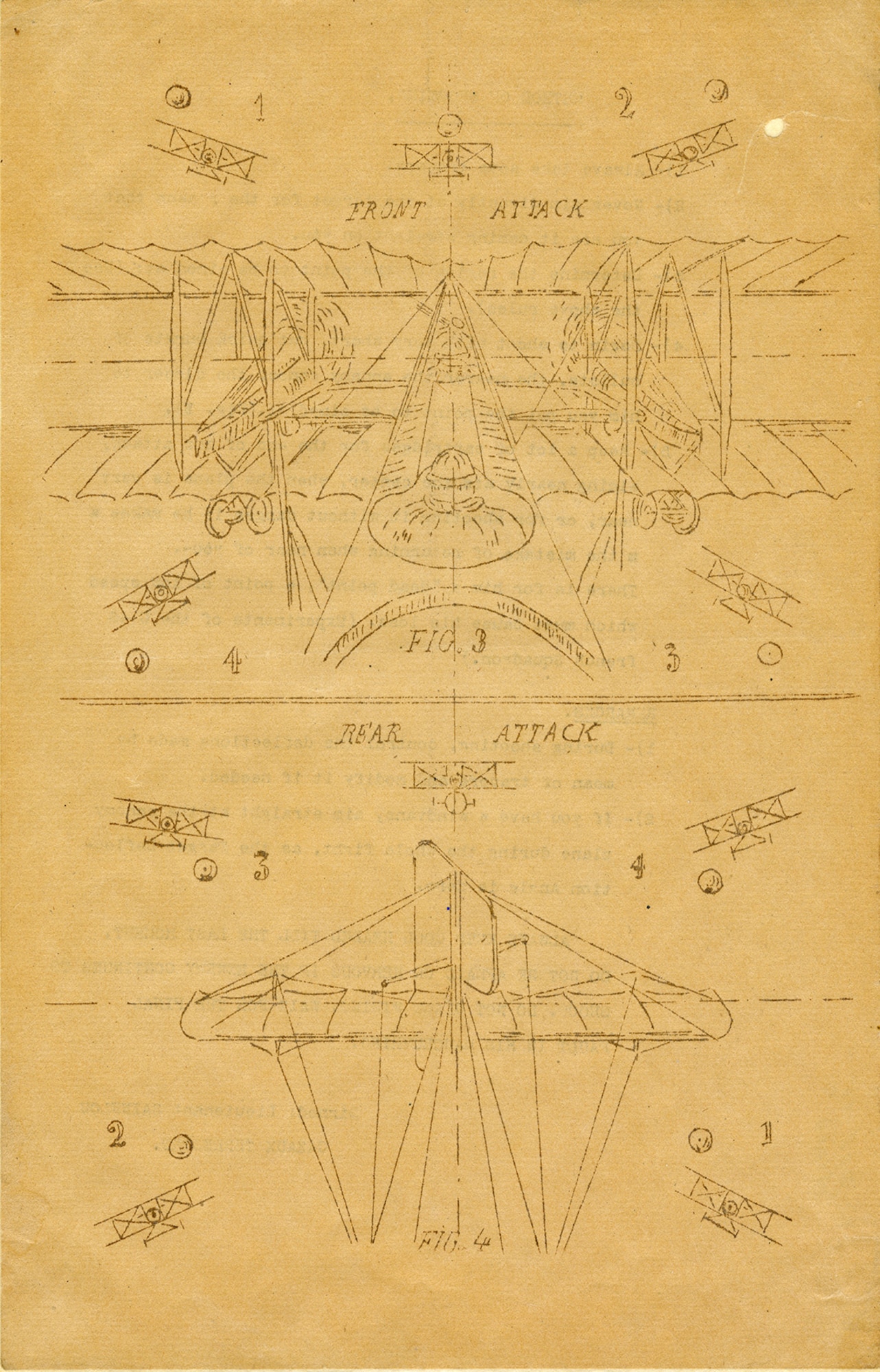 This newsletter, written for aircraft gunners and observers, describes the proper tactics of defensive shooting against enemy pursuit aircraft. These lessons were part of the core training received by American observers in France during World War I. This newsletter returned home with Lt. Harry F. Slarb, an observer with 9th Aero Squadron. (U.S. Air Force photo)