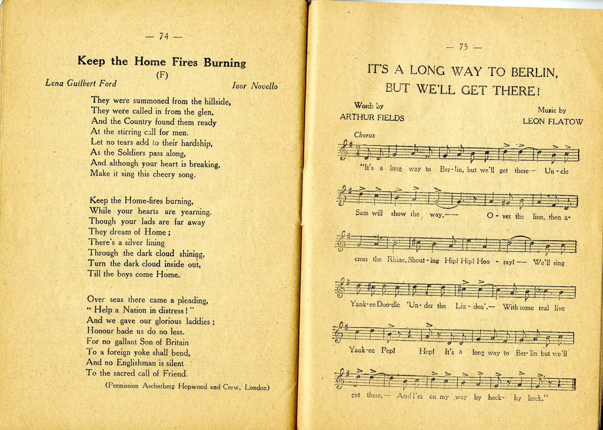 This song booklet, compiled and distributed by the YMCA, was a staple among the soldiers of the American Expeditionary Forces during World War I. (U.S. Air Force photo)