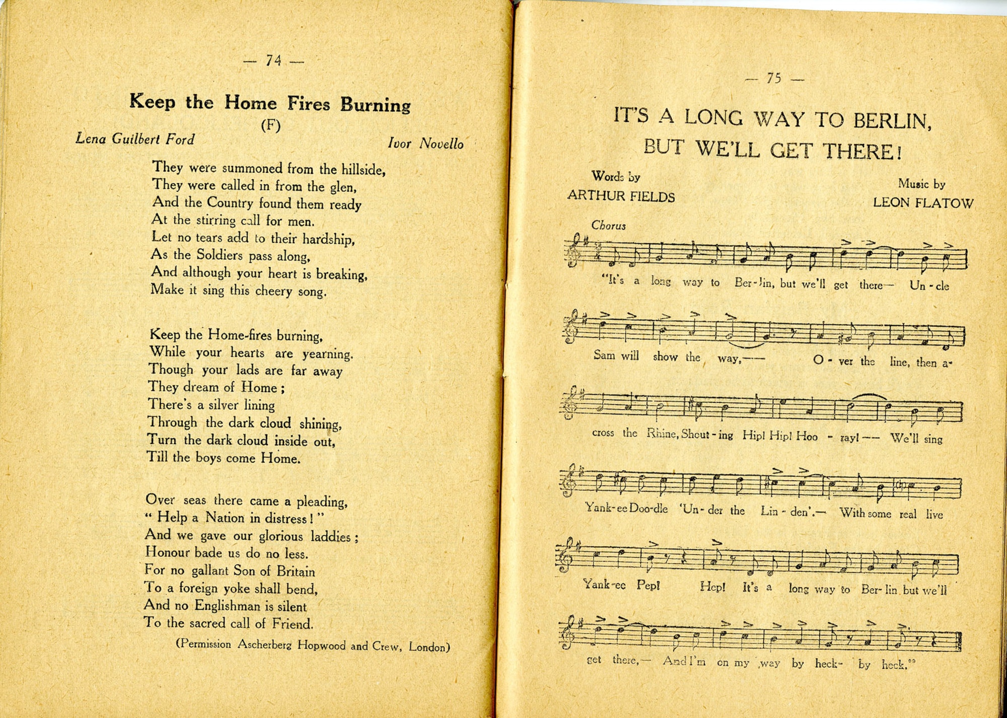 This song booklet, compiled and distributed by the YMCA, was a staple among the soldiers of the American Expeditionary Forces during World War I. (U.S. Air Force photo)