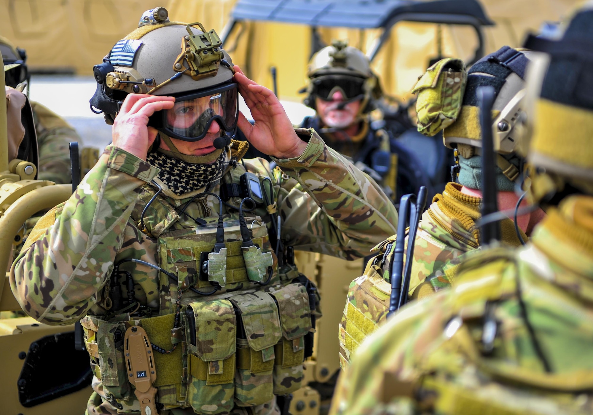 Airmen from the Special Tactics Training Squadron, 24th Special Operations Wing, Hurlburt Field, Fla., learn how to operate all-terrain vehicles during advanced tactical vehicle training at Eglin Range, Fla., Feb 1-4, 2015. The STTS trains special operations forces, including combat controllers and special tactics pararescueman, for rapid global employment to enable airpower success in austere and hostile environments. (U.S. Air Force photo by Senior Airman Christopher Callaway/Released)