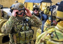 Airmen from the Special Tactics Training Squadron, 24th Special Operations Wing, Hurlburt Field, Fla., learn how to operate all-terrain vehicles during advanced tactical vehicle training at Eglin Range, Fla., Feb 1-4, 2015. The STTS trains special operations forces, including combat controllers and special tactics pararescueman, for rapid global employment to enable airpower success in austere and hostile environments. (U.S. Air Force photo by Senior Airman Christopher Callaway/Released)