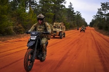 Airmen from the Special Tactics Training Squadron, 24th Special Operations Wing, Hurlburt Field, Fla., learn how to operate all-terrain vehicles during advanced tactical vehicle training at Eglin Range, Fla., Feb 1-4, 2015. The STTS trains special operations forces, including combat controllers and special tactics pararescueman, for rapid global employment to enable airpower success in austere and hostile environments. (U.S. Air Force photo by Senior Airman Christopher Callaway/Released)
