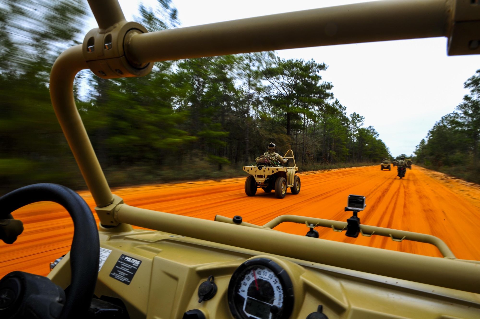 Airmen from the Special Tactics Training Squadron, 24th Special Operations Wing, Hurlburt Field, Fla., learn how to operate all-terrain vehicles during advanced tactical vehicle training at Eglin Range, Fla., Feb 1-4, 2015. The STTS trains special operations forces, including combat controllers and special tactics pararescueman, for rapid global employment to enable airpower success in austere and hostile environments. (U.S. Air Force photo by Senior Airman Christopher Callaway/Released)