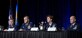 Gen. Lori J. Robinson provides the Pacific region's perspective during a panel discussion on Combat Air Forces at the Air Force Association's annual Air Warfare Symposium and Technology Exposition Feb. 12, 2015, in Orlando, Fla. Robinson, the Pacific Air Forces Command commander, shared the panel with Air Combat Command commander Gen. Hawk Carlisle, U.S. Air Forces in Europe-Air Forces Africa commander Gen. Frank Gorenc, and Global Strike Command commander Lt. Gen. Stephen Wilson. (U.S. Air Force photo/Scott M. Ash) 