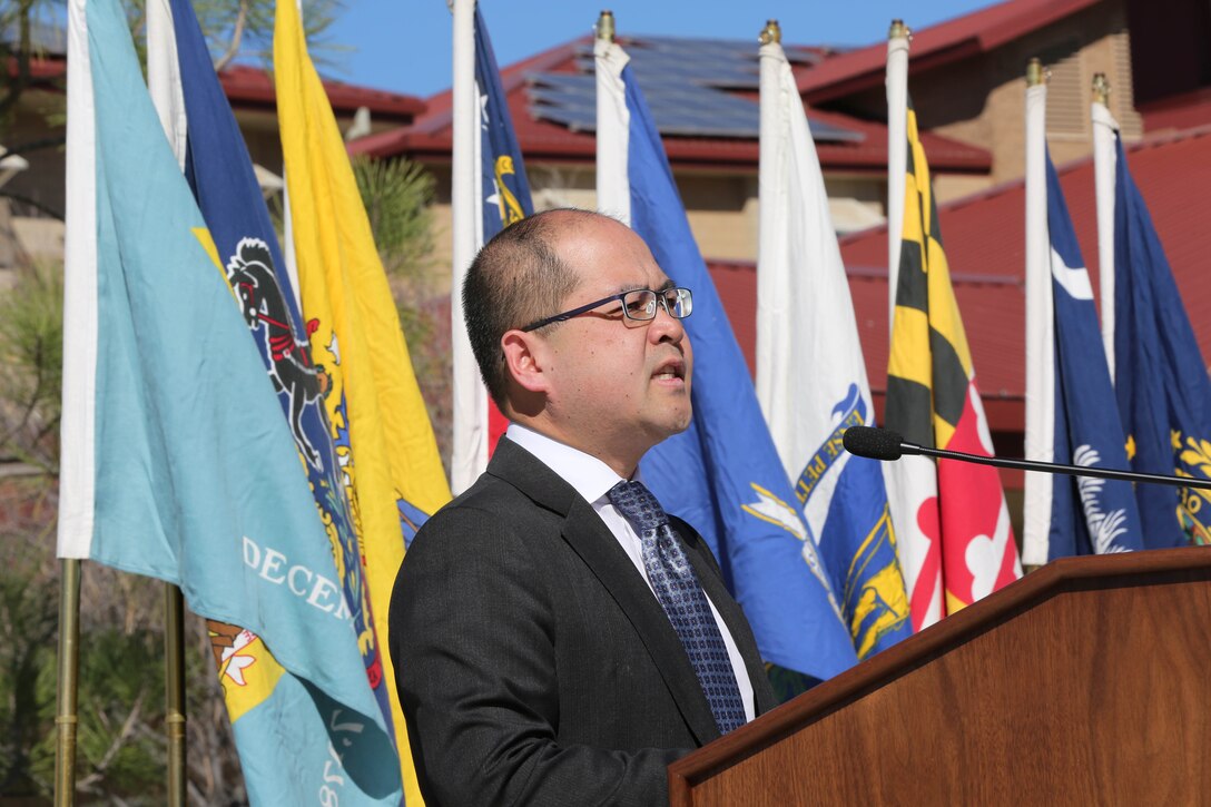 Brig. Gen. Edward D. Banta and Minh Le, Director of the SunShot Initiative, host a graduation ceremony at the 14 Area barracks for twenty transitioning service members from the U.S. Department of Energy SunShot Initiative Pilot Solar Energy Training Program, Feb. 13

This pilot program is enabled by the Department of Defense's Skillbridge initiative, which allows exiting military personnel to pursue civilian job training, employment skills training, apprenticeships and internships up to six months prior to their End of Active Service date.

Brig. Gen. Edward D. Banta is the Commanding General of Marine Corps Installations-West, Marine Corps Base Camp Pendleton.