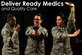 Although they are from different squadrons, medical technicians (from left) Airman 1st Class Jessica Johnson, 4th Aerospace Medicine Squadron, Senior Airman Jessica Bailey, 4th Medical Support Squadron, and Senior Airman Elenacorozal Denny, 4th Medical Operations Squadron, all work in unison to “Deliver Ready Medics and Quality Care.” (U.S. Air Force photo illustration/Airman 1st Class Brittain Crolley)