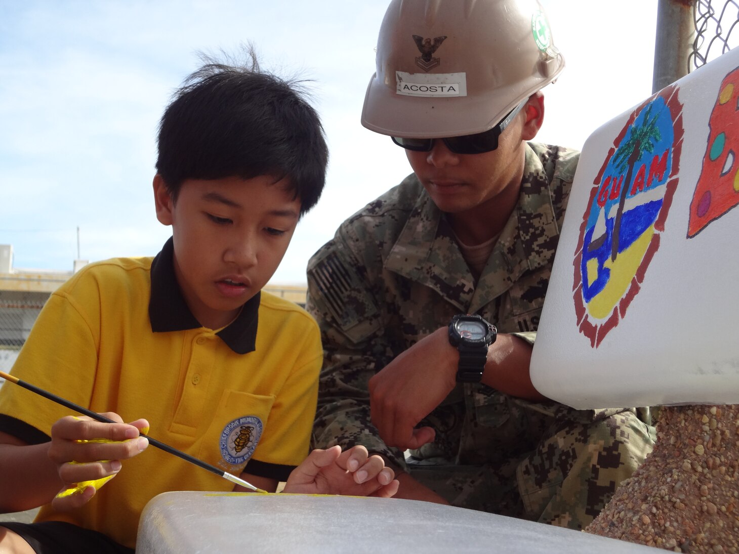 Seabees Build Buddy Bench Friendships at Chief Brodie Memorial