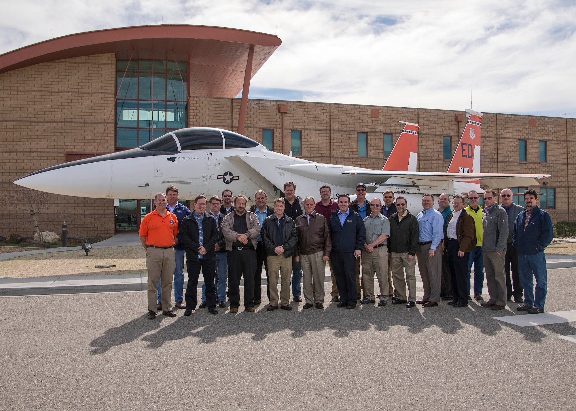 The 85th Executive Committee of the Range Commanders Council gathered at Edwards Feb. 10 for a two-day conference that ended with a tour of the range. 
(U.S. Air Force photo by Ethan Wagner)