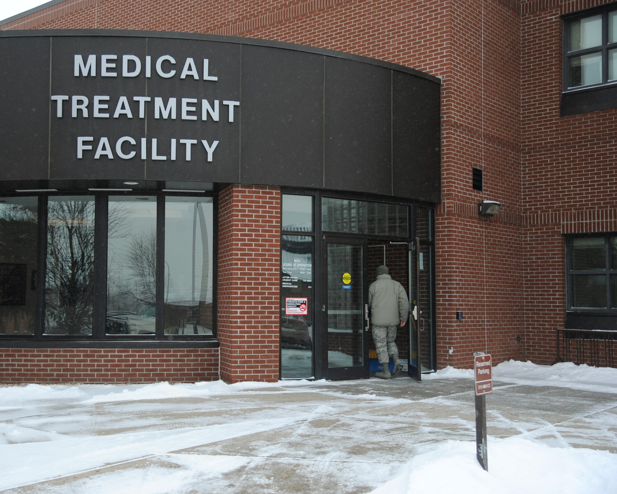 The 319th Medical Support Squadron will be starting a year-long renovation project beginning on Feb. 18. The project is expected to improve air quality in the building, fire safety and overall health for patients and staff. (U.S. Air Force photo/Senior Airman Zachiah Roberson)