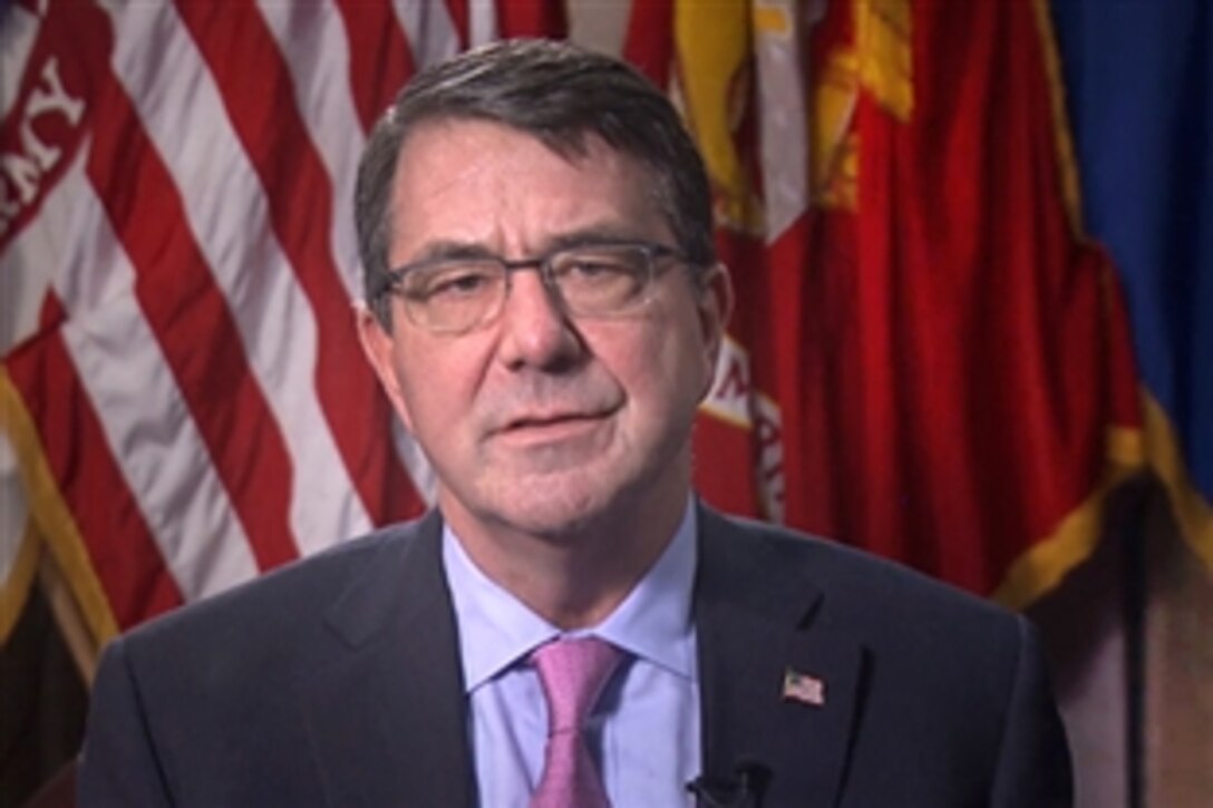 Incoming Defense Secretary Ash Carter outlines his priorities as the Defense Department's new leader in a video message to the forces, Feb. 17, 2015.