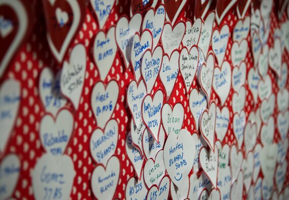 Names of Airmen who’ve successfully passed a test during a CLEP-a-thon hang on a board at Ramstein Air Base, Germany, Feb. 13, 2015. The week-long event held by the education center gave Airmen the opportunity to take CLEPs and DSSTs on the spot with more than 700 tests being completed and 1,671 college credits earned. The credits earned go toward the individual’s Community College of the Air Force degree or any upper-level degree they may be working towards without having to schedule test dates weeks in advance. (U.S. Air Force photo/Senior Airman Damon Kasberg)