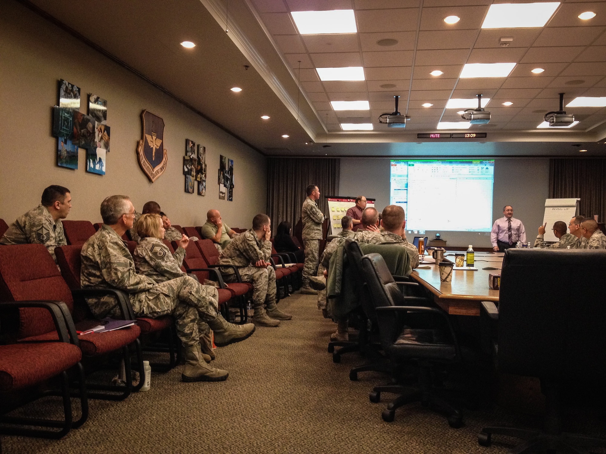 An Air Force Smart Operations for the 21st Century, or AFSO21, event was held for Air Education and Training Command chaplains, Jan. 13, 2015, to help establish means for improving chaplain engagement with Airmen. AFSO21 is a mindset that focuses on eliminating waste and continually improving processes at the grassroots level. For some, AFSO21 gives Airmen tools at their level to make a difference and move the Air Force into a better direction. (U.S. Air Force photo by 1st Lt. Jose R. Davis)