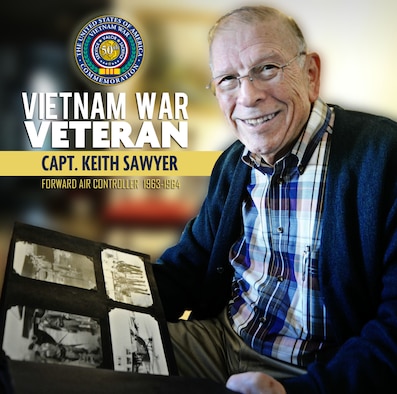 Then Capt. Keith Sawyer spent a year marking enemy targets as a forward air controller in Saigon, crediting “divine intervention” in keeping him safe from enemy bullets and assasins. He went on to serve 30 years in the Air Force, retiring as a colonel. (U.S. Air Force photo illustration/Karen Petitt)