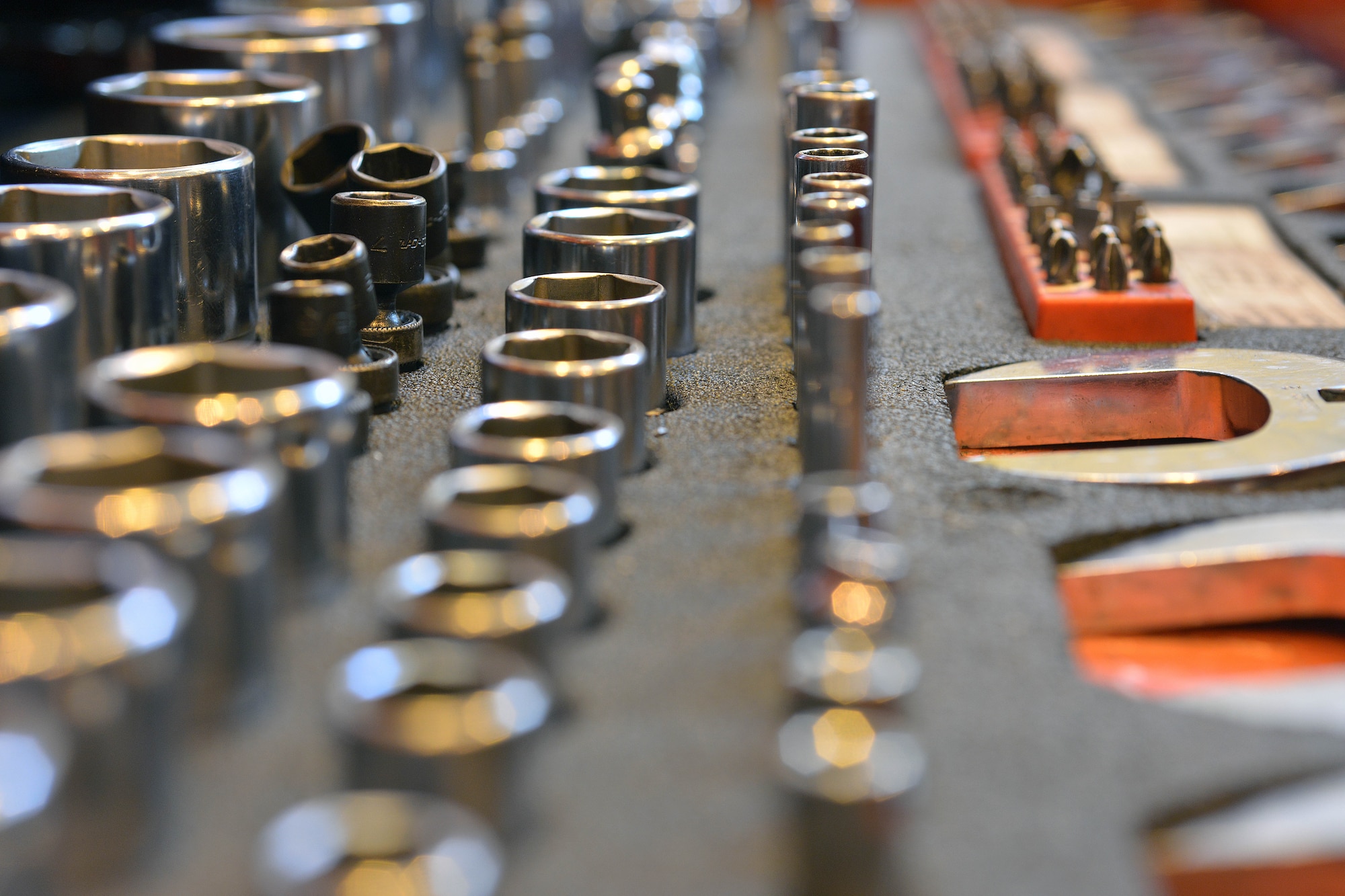U.S. Air Force Phase inspection maintainers from the 31st Aircraft Maintenance Squadron inspect every critical component of an F-16 Fighting Falcon every 400 flying hours. The plane is de-paneled, the functions are test and hydraulic, flight control and avionics components are inspected. (U.S. Air Force photo by Airman 1st Class Ryan Conroy/Released)  