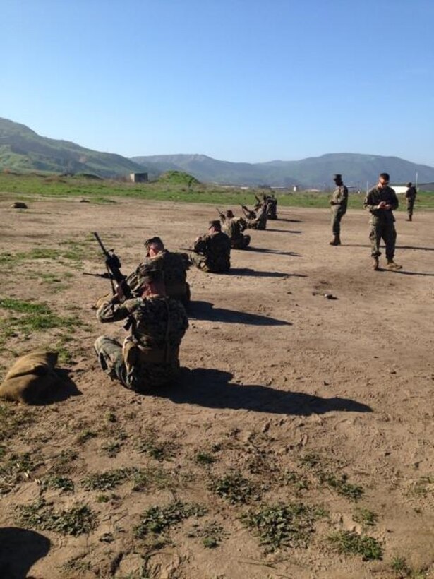 Btry Q, rifle live fire training. Feb 5, 2015