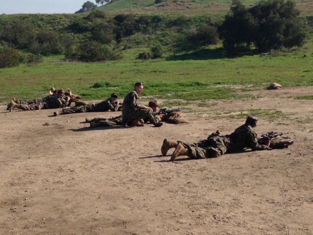 Btry Q, rifle live fire training. Feb 5, 2015