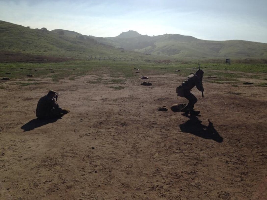 Btry Q, rifle live fire training. Feb 5, 2015