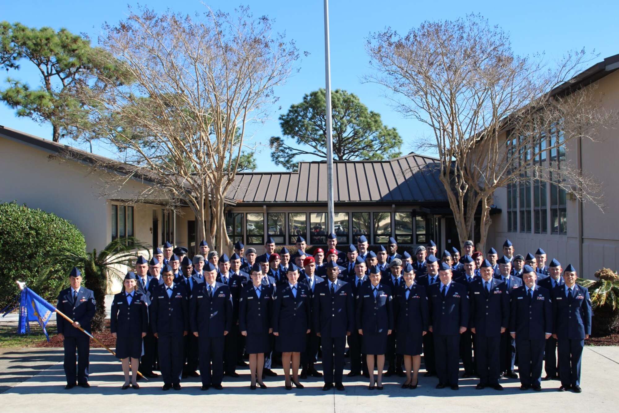 A group photo of A1C John C. Vincent Airman Leadership School class 15-B. (Courtesy photo)
