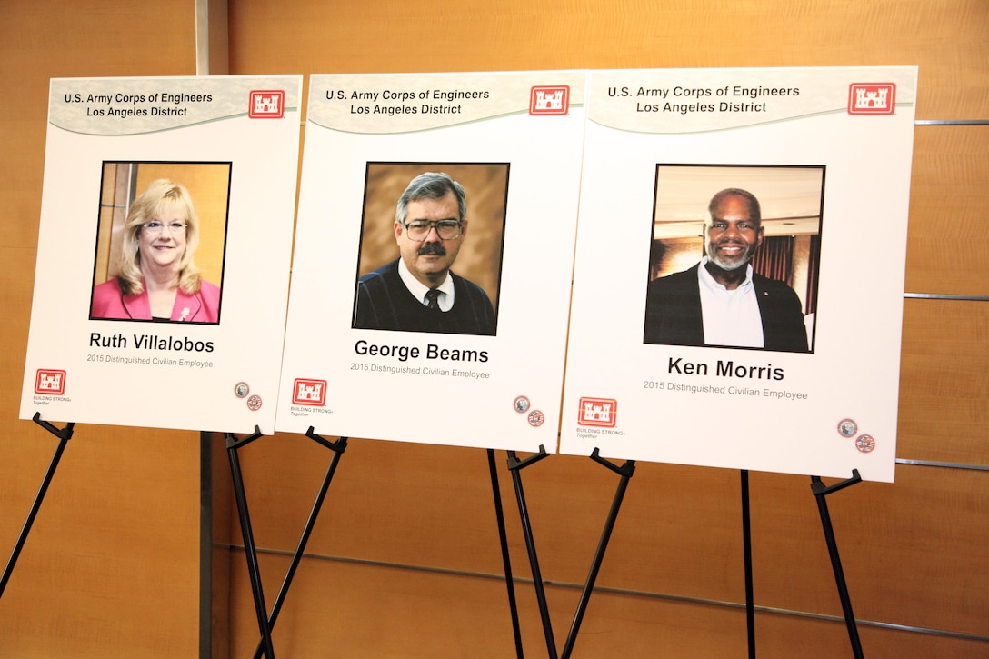 The Los Angeles District inducted three former employees into its Gallery of Distinguished Civilian Employees at a ceremony during Retiree Recognition Day in the District's Los Angeles headquarters Feb. 19.