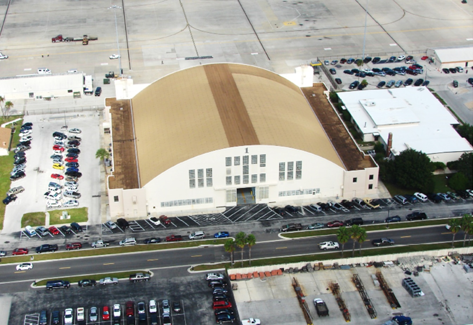The historic aircraft hangar at MacDill Air Force Base, Fla., will be undergoing construction starting May 2015 to improve working conditions and increase shop productivity. (Courtesy Photo)