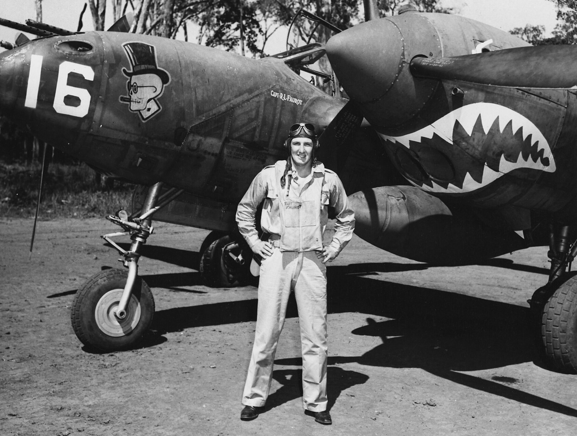 On March 3, 1943, during the Battle of the Bismarck Sea, Capt. Robert L. Faurot, an ace of the 39th Fighter Squadron, was killed-in-action. (U.S. Air Force historical photo/Released)