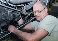 Master Sgt. Benjamin Sewall, a turbo prop mechanic assigned to the 910th Propulsion Shop, replaces fuel nozzles on a C-130H Hercules aircraft. He performed this function during an Isochronal Inspection, here, Feb.7, 2015. The isochronal inspection is completed as scheduled preventative maintenance on the 910th’s C-130 fleet. U.S. Air Force photo/Tech. Sgt. Rick Lisum