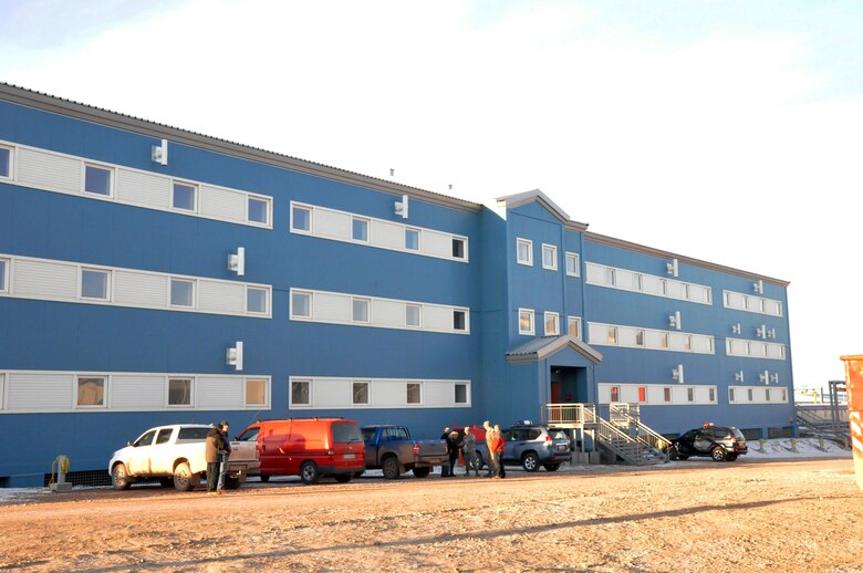 One of the dormatories under construction.