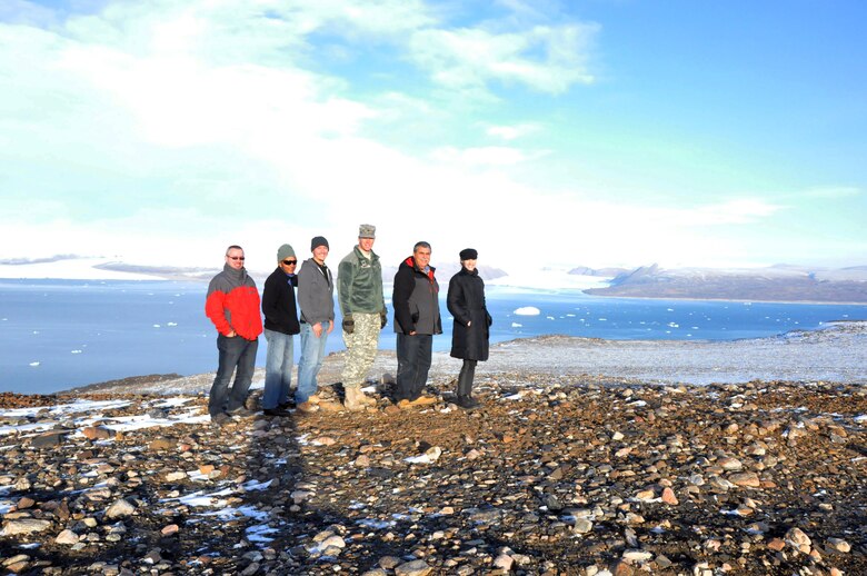 Team visiting Thule Air Base, Greenland, located within the Arctic Circle. 