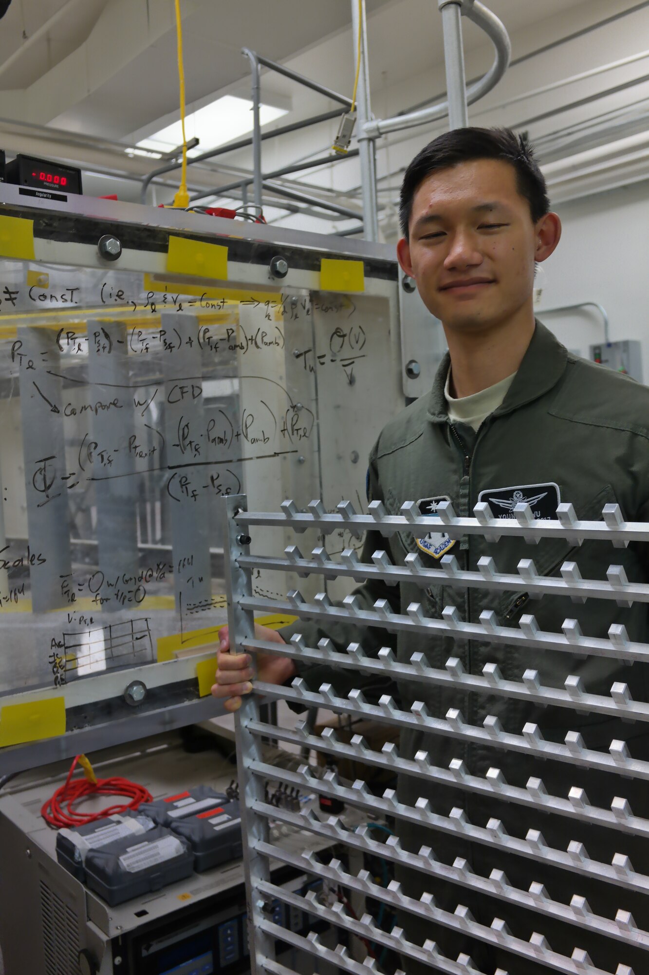 Cadet 3rd Class Young Wu  has maintained a 4.0 GPA while majoring in aeronautics and mathematics. He conducts independent research at the Academy normally reserved for firsties. (U.S. Air Force photo/Amy Gillentine)  