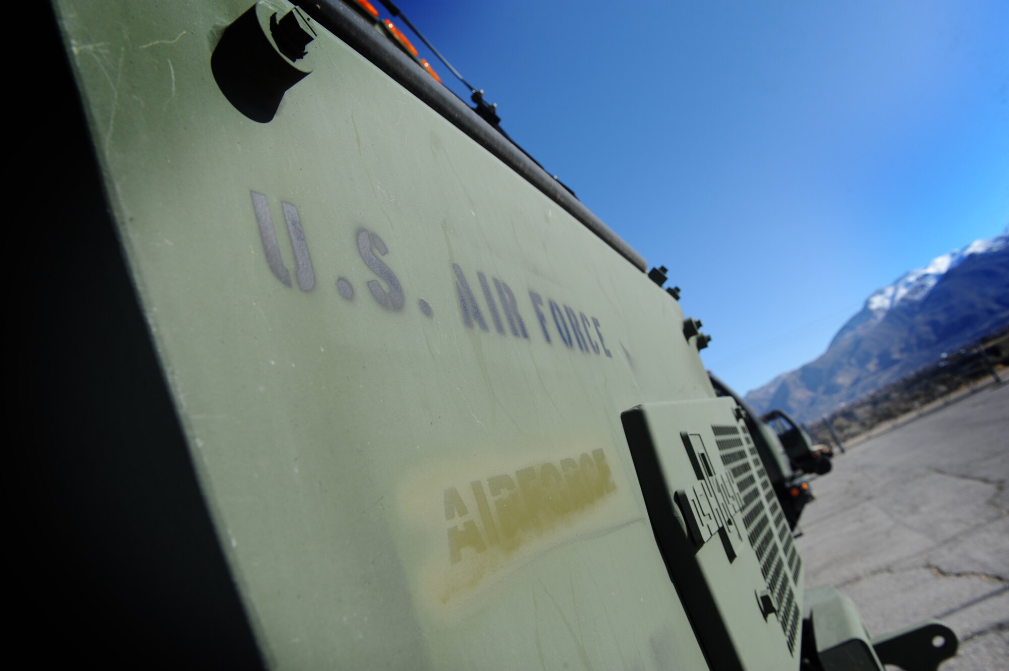 Members of the the 729th Air Control Squadron at Hill AFB departed for the Red Flag 15-2 exercise at Nellis AFB, Nev., recently with a convoy of dozens of vehicles. The “Angry Warriors” went to provide command and control support for the multi-national, joint-service exercise. Red Flag is a realistic combat training exercise involving the air, space, and cyber forces of the United States and its allies. The exercise is hosted north of Las Vegas on the Nevada Test and Training Range. (Air Force photo by Micah Garbarino)