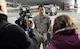 Staff Sgt. Jose Gutierrez, 439th Bioenvironmental Technician, responds to interview questions conducted by media representatives from Futures Magazine, Jan. 10, 2015. SSgt. Gutierrez was chosen to represent the Air Force Reserve in Futures magazine which features service members who go above and beyond the call and is distributed to high school guidance counselors to shed light on otherwise unknown military possibilities. (U.S. Air Force photo by Staff Sgt. Kelly Goonan)