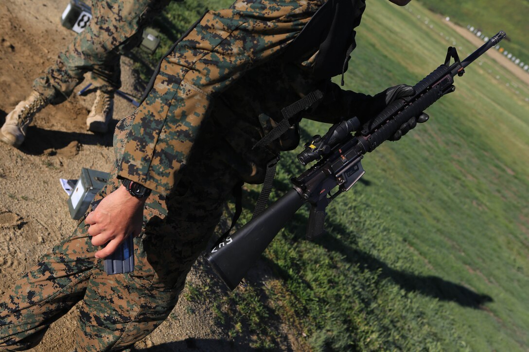 Marines compete in the Western Division Matches that are being held at Wilcox Range in the 33-area of Camp Pendleton from Feb. 25 to March 3. Marines will learn how to enhance their marksmanship proficiency within the Marine Corps by refining precision marksmanship skills through advanced marksmanship training and competition.