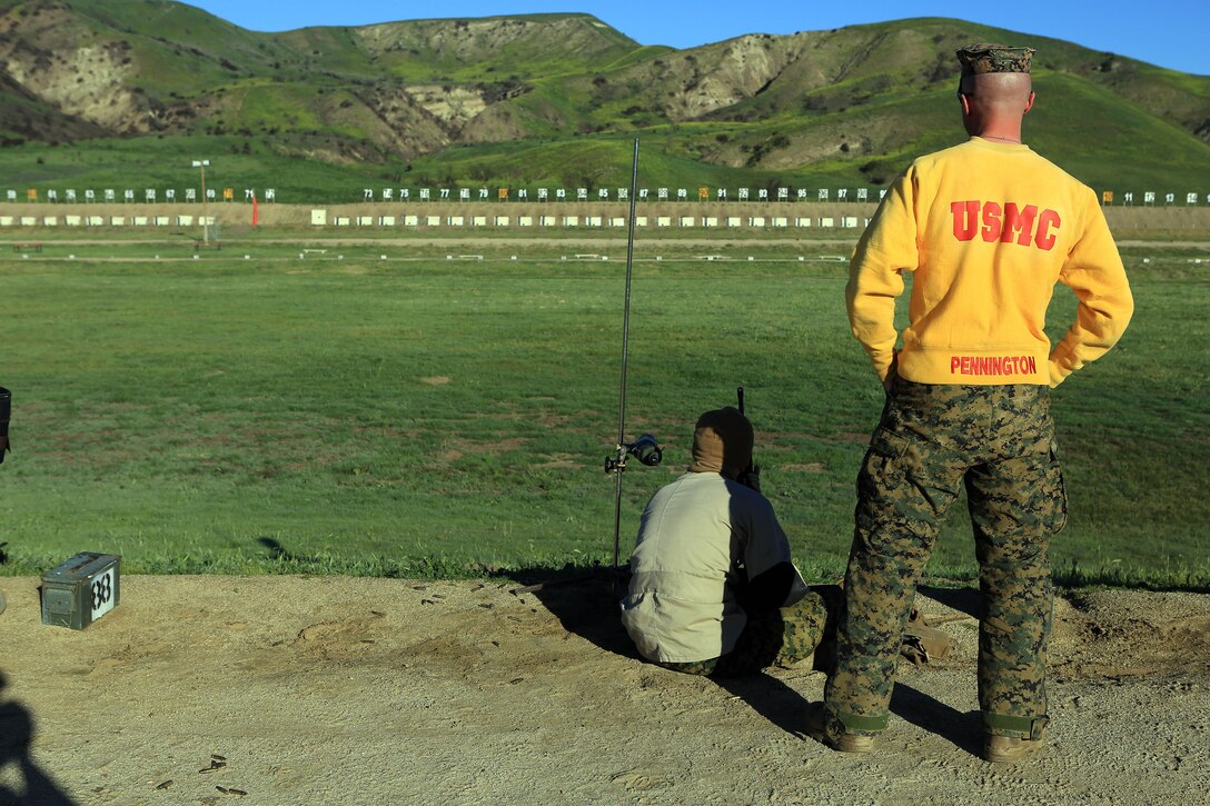 Marines compete in the Western Division Matches that are being held at Wilcox Range in the 33-area of Camp Pendleton from Feb. 25 to March 3. Marines will learn how to enhance their marksmanship proficiency within the Marine Corps by refining precision marksmanship skills through advanced marksmanship training and competition. 