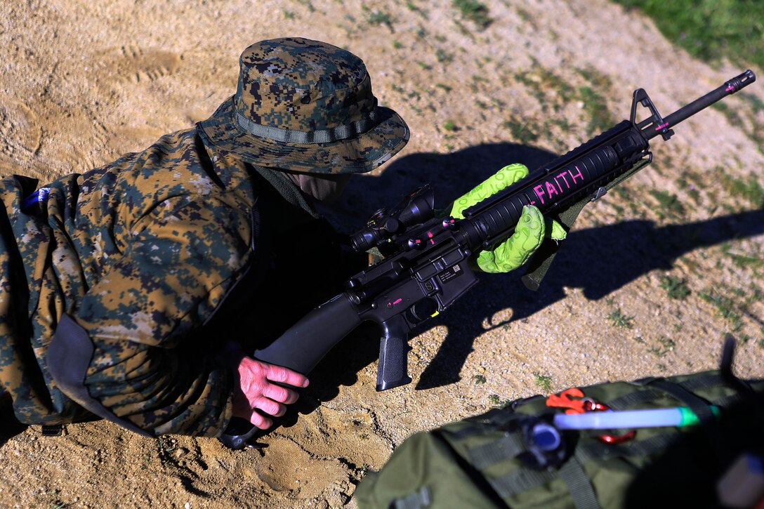 Marines compete in the Western Division Matches that are being held at Wilcox Range in the 33-area of Camp Pendleton from Feb. 25 to March 3. Marines will learn how to enhance their marksmanship proficiency within the Marine Corps by refining precision marksmanship skills through advanced marksmanship training and competition. 