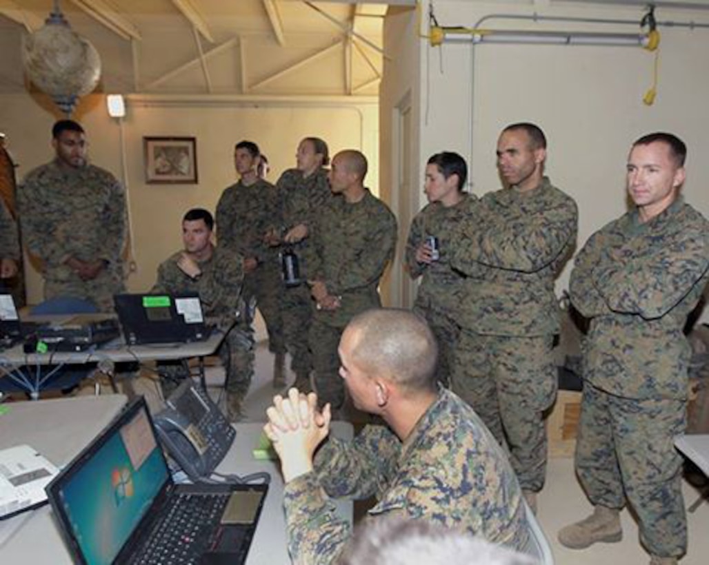 Marine Lieutenant’s undergoing training at Communications School, Basic Communication Officer’s Course.