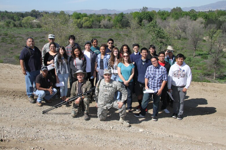 USACE Los Angeles District hosted nearly 90 students from Birmingham, Van Nuys, and John Burroughs High Schools, Burbank, for a tour of the Sepulveda Dam near Van Nuys, California, by partnering with the U.S. Army Recruiting Company in Los Angeles.