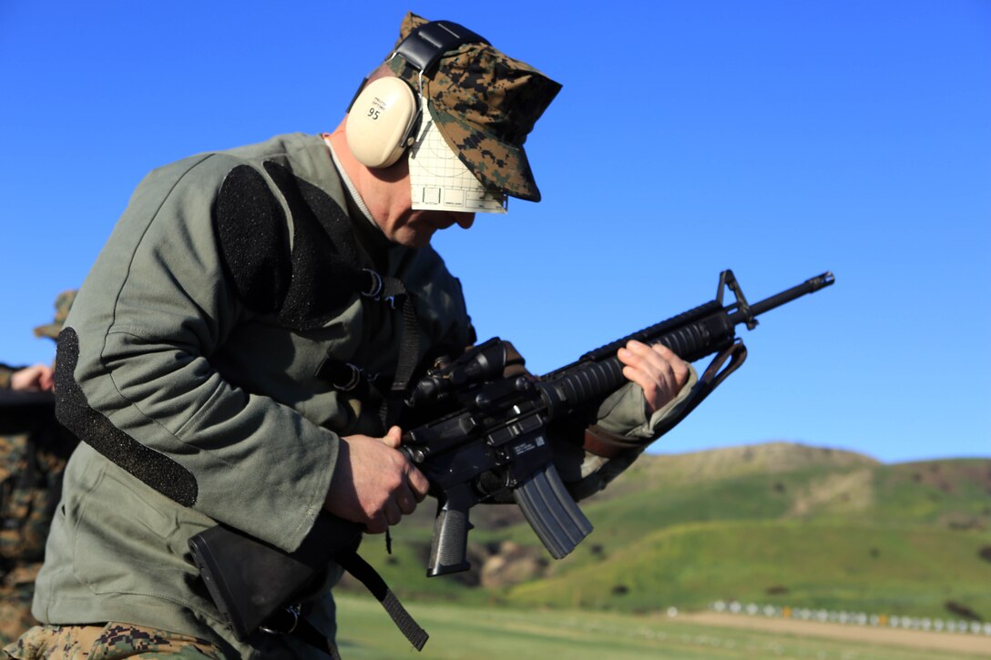 Marines compete in the Western Division Matches that are being held at Wilcox Range in the 33-area of Camp Pendleton from Feb. 25 to March 3. Marines will learn how to enhance their marksmanship proficiency within the Marine Corps by refining precision marksmanship skills through advanced marksmanship training and competition.