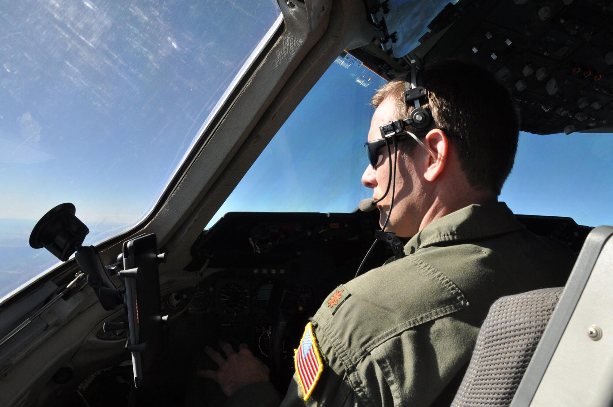 TRAVIS AIR FORCE BASE, Calif. -- The 70th Air Refueling Squadron trained on their mid-air refueling procedures during the AFSC Training weekend on Feb. 21, 2015. (U.S. Air Force photo/Senior Airman Sajjan Singh)