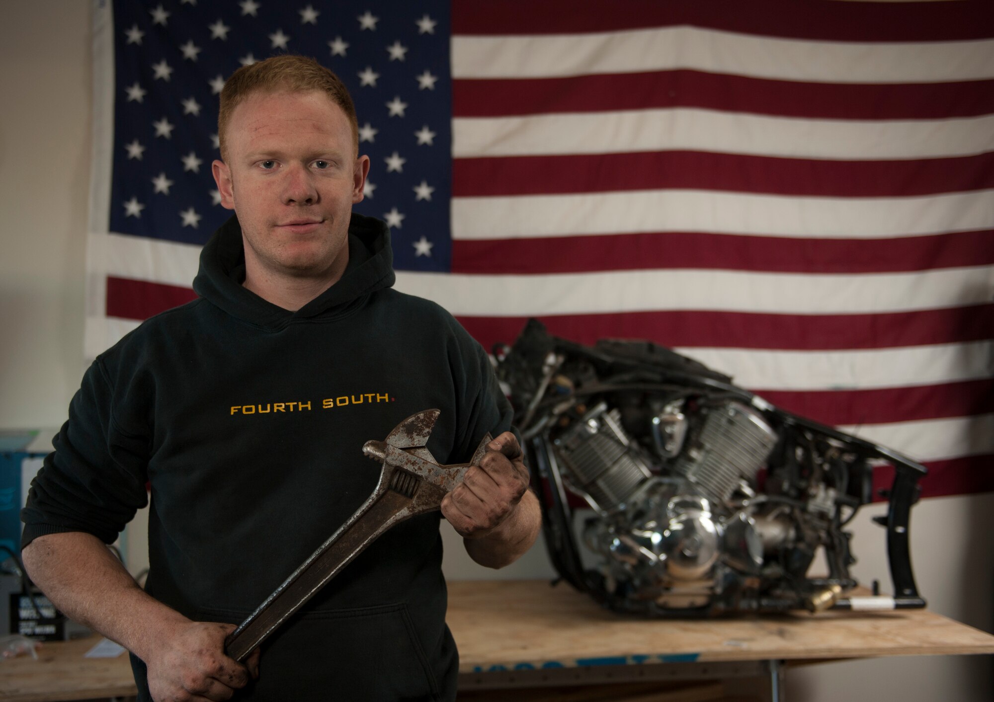Airman 1st Class Sterling Dixon, a 314th Aircraft Maintenance Squadron engine troop, enjoys working on a multitude of different car projects. Dixon takes pride in his projects and his career in the U.S. Air Force. (U.S. Air Force photo by Airman 1st Class Scott Poe)