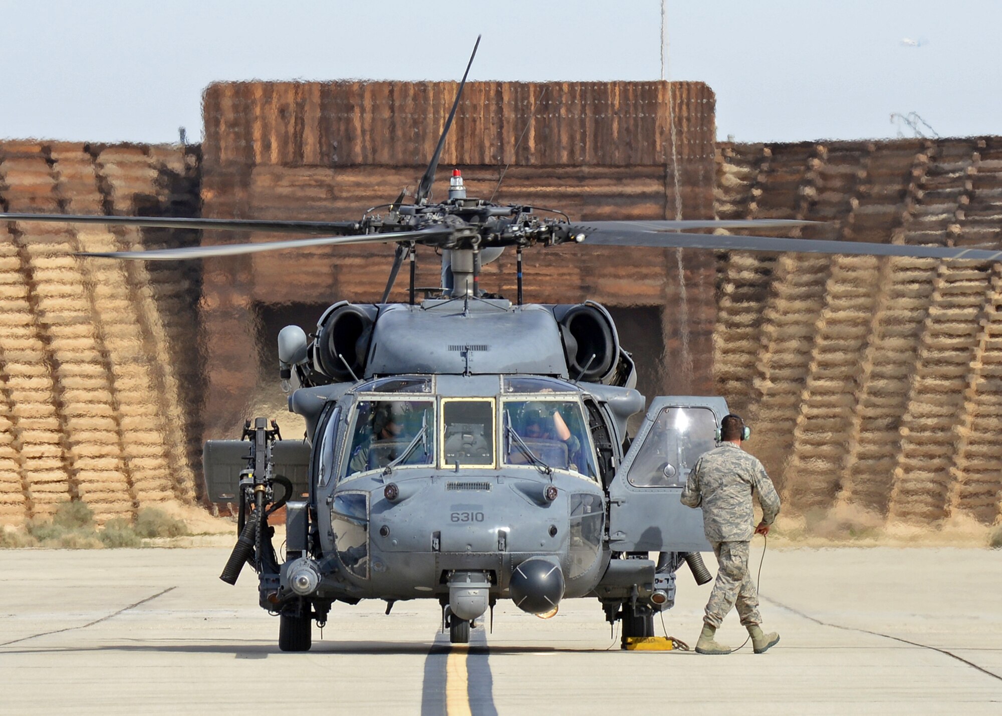 Crew members from the 413th Flight Test Squadron, Detachment 1, prepare to take off after completing their GAU-18 baseline ballistic dispersion test held in February at the Gun Harmonizing Range. (U.S. Air Force photo by Jet Fabara)
