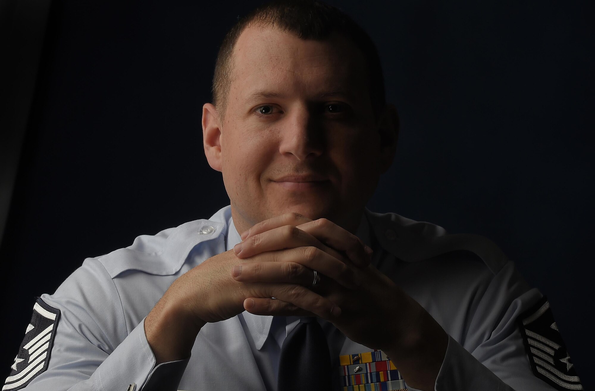 Master Sgt. Robert Chastain is a first sergeant assigned to the 673rd Communications Squadron at Joint Base Elmendorf-Richardson, Alaska. Prior to moving to the 673rd CS, he served as the first sergeant for the 673rd Force Support Squadron, where his accomplishments included helping a family of nine relocate after their home burned down, intervening during a suicide attempt and helping that individual get the help they needed. He earned the 2014 First Sergeant of the Year for his actions. (U.S. Air Force photo/Tech. Sgt. Robert Barnett)