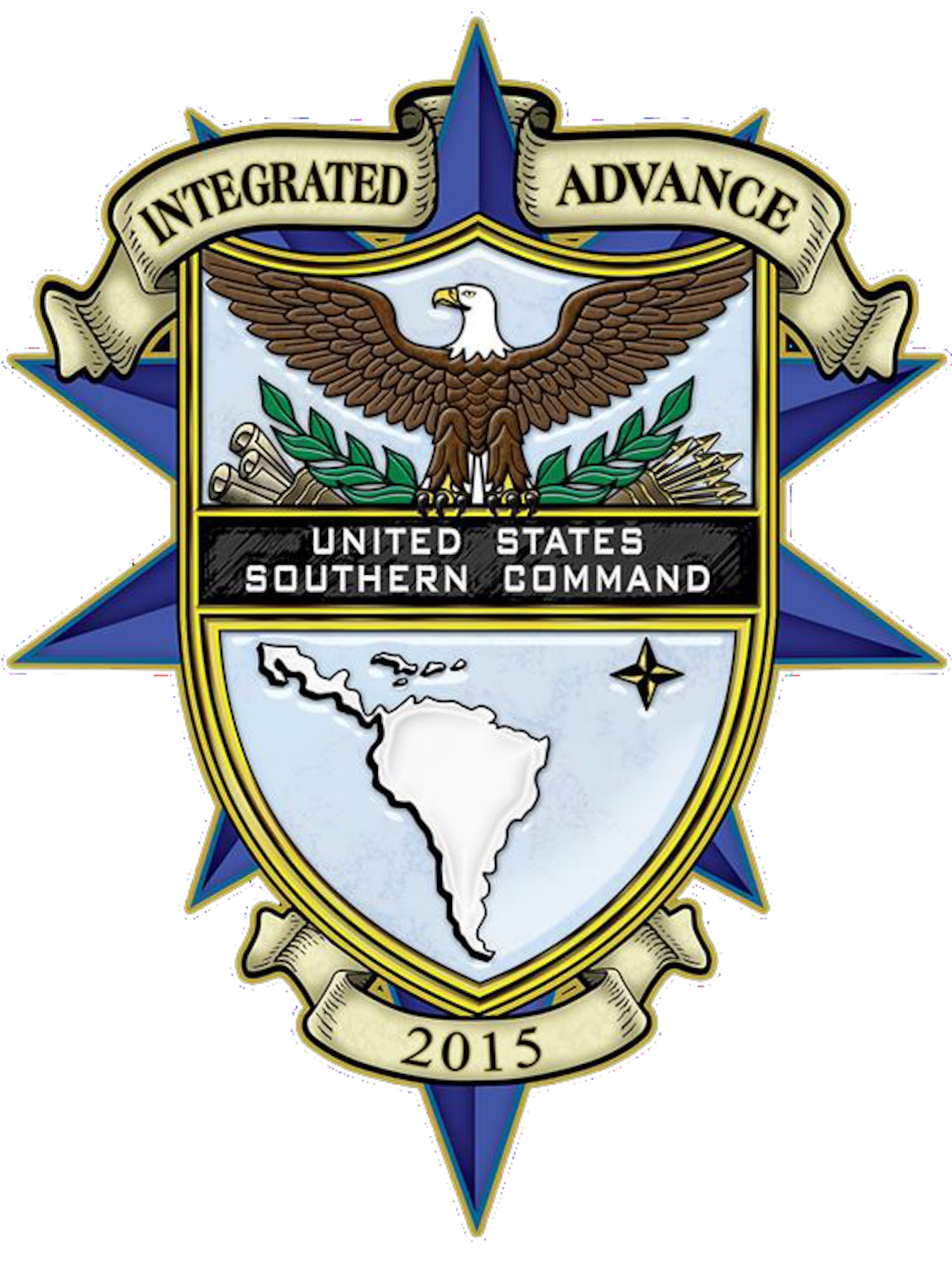 Integrated Advance is a biennial U.S. Southern Command (SOUTHCOM)-sponsored interagency exercise that focuses on supporting the Department of Homeland Security (DHS) and Department of State (DOS) in the event of a humanitarian crisis in the Caribbean. (DOD graphic/released)