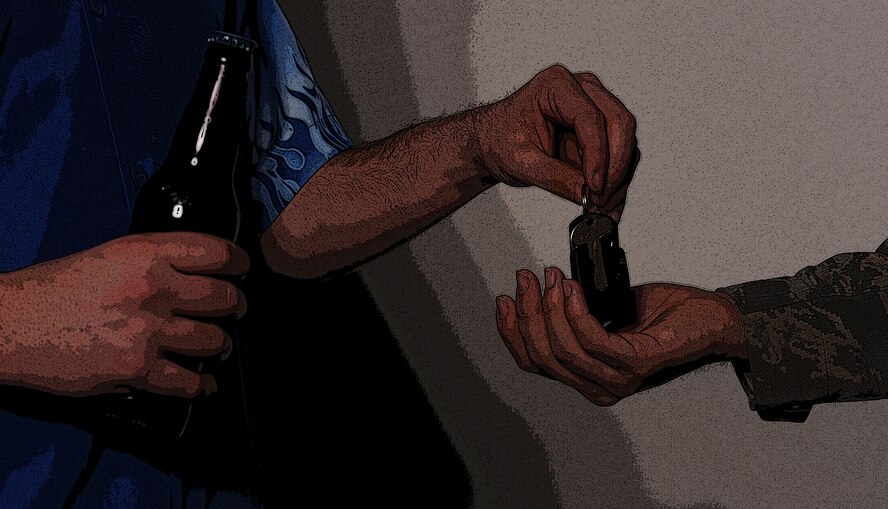 Drinking and driving can lead to more than a DUI: it can cost someone their life. It is important to always have a plan when going out for the night, but, if all else fails, Airmen Against Drunk Driving is always there as well. For more information regarding AADD call 701-747-2273. (Air Force photo illustration/Airman 1st Class Bonnie Grantham)
