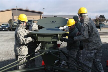 Washington Air National Guardsmembers participated in their second to last
training exercise before Guardian Challenge at Fairchild Air Force Base,
Wash., on March 26-28, 2010. The combat communications event will be held at Tinker Air Force Base, Okla., April 17-19. Air Force Space Command hosts Guardian Challenge every two years, and this year for the first time the Washington Air National Guard will compete.