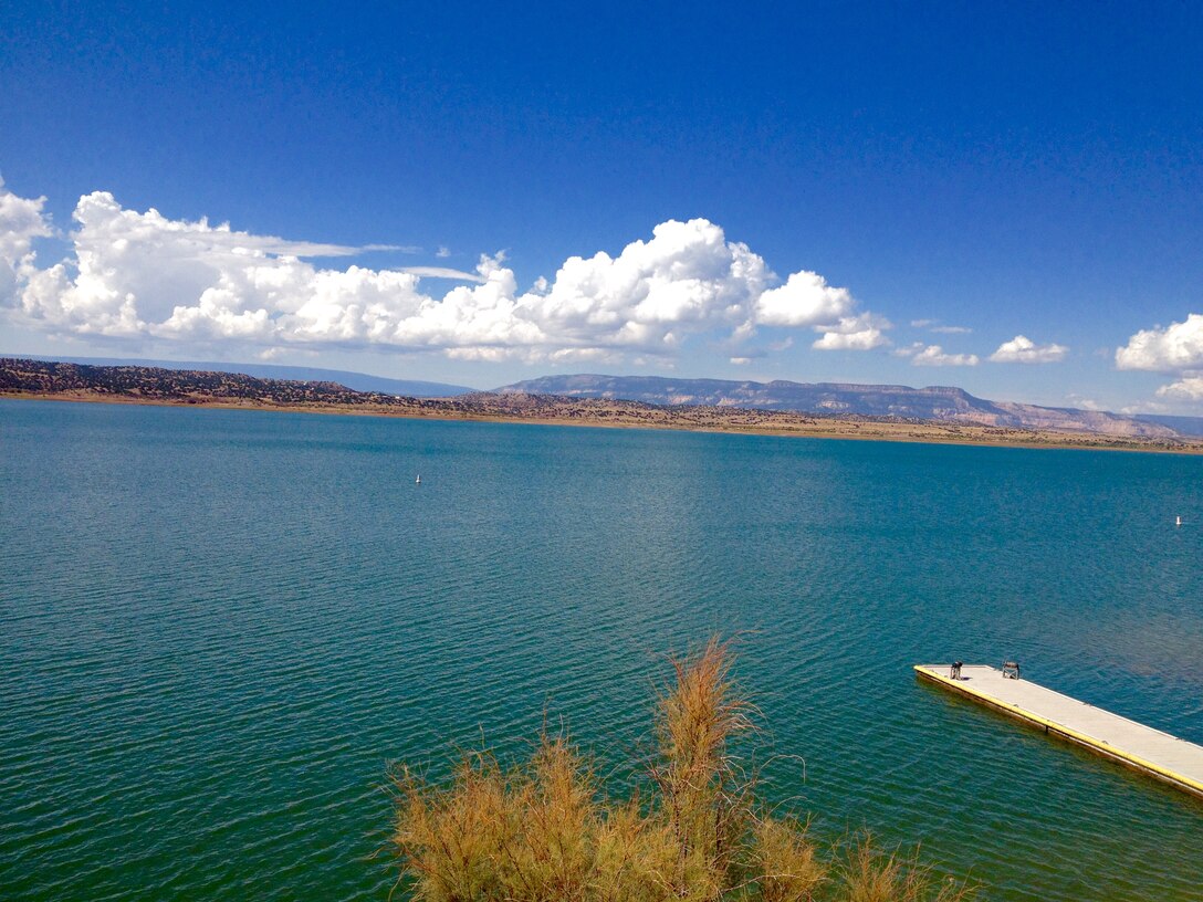 “The Abiquiu Lake pier on National Public Lands Day.” Photo by Erica Quinn, Sept. 27, 2014. 